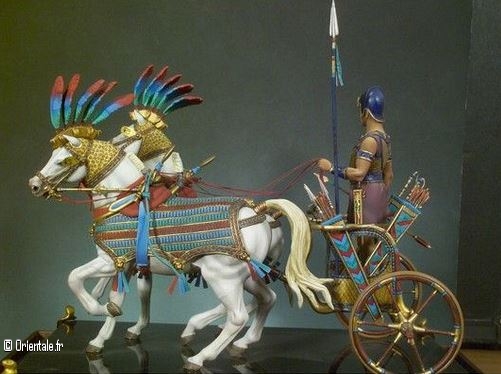 Char gyptien conduit par le Pharaon Ramss II