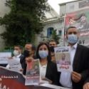 Les manifestants sont venus soutenir des journalistes marocains emprisonns
