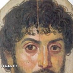 Portrait d'un homme gyptien de l'Antiquit, dit portrait du Fayoum, Ier s. apres J-C.