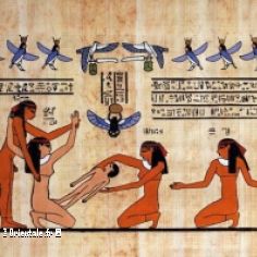 Papyrus accouchement d'une femme gyptienne