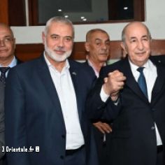 Le prsident Tebboune avec le leader du Fatah, Ismael Haniyeh, et le cadre du Fatah