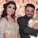 Dounia Batma avec son enfant et son mari, Mohammed al Turk,  l'poque de l'harmonie