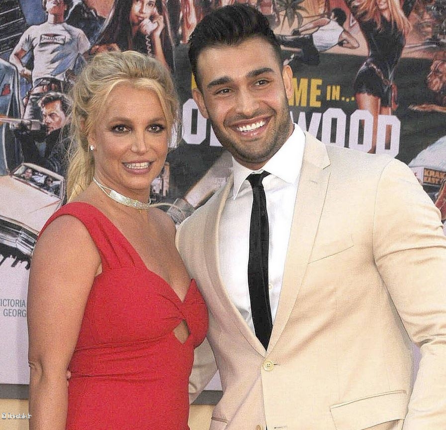 Britney Spears et Sam Asghari  la premire du film 'Once Upon A Time In Hollywood', en 2019