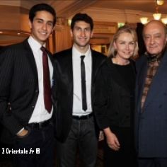 Les enfants de Mohamed Al Fayed (Omar, Karim, Camilla) et son pouse finlandaise, Heini Wathen