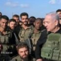 Netanyahou avec des soldats israliens