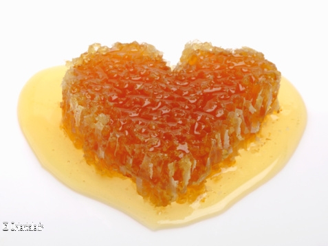 Miel en forme de coeur