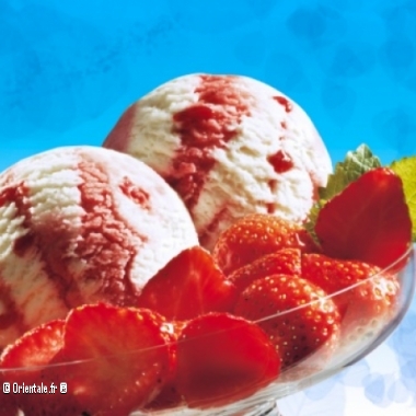 Glace aux fraises