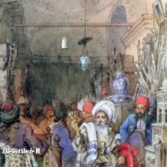 Commerants dans un Bazar turc - 1851 - Bridgeman Art