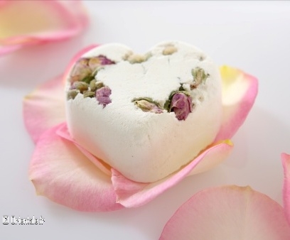 Savon  la rose en forme de coeur