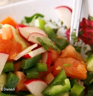 Salade de legumes crus