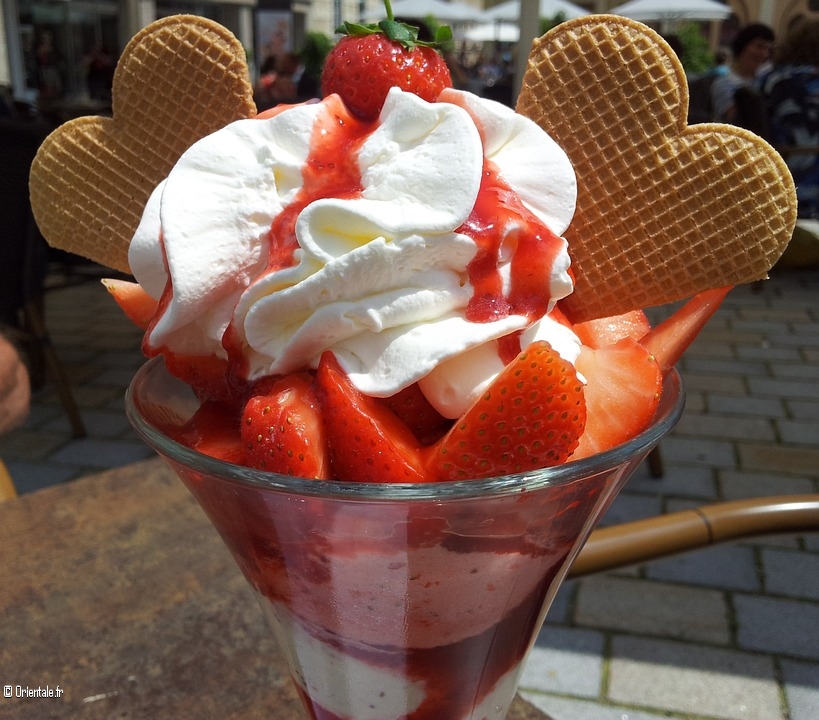 Glace aux fraises