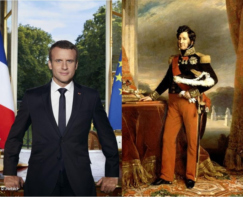 Emmanuel Macron et le Roi Louis-Philippe