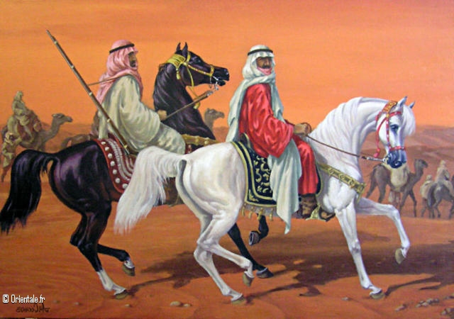 Cavaliers arabes - Peinture