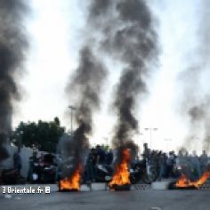 Liban, des manifestants ont brl des pneus en signe de mcontentement