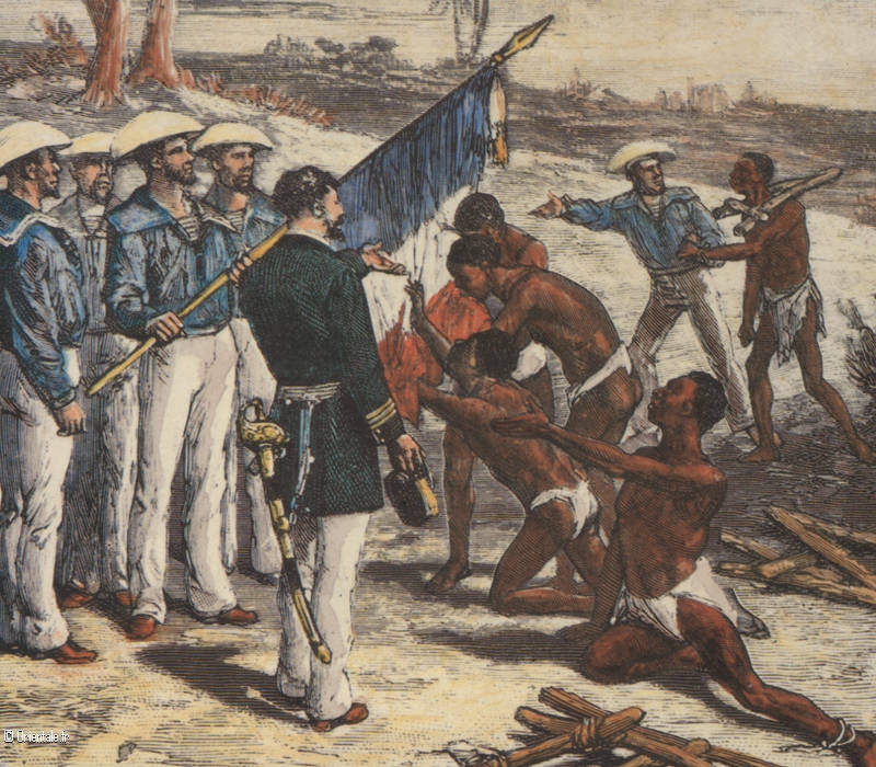 Savorgnant de Brazza liberant esclaves