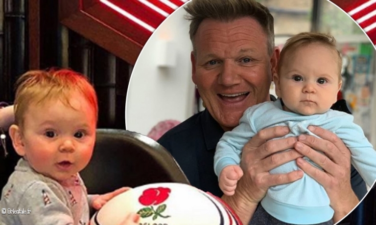 Gordon Ramsay avec son bb Oscar