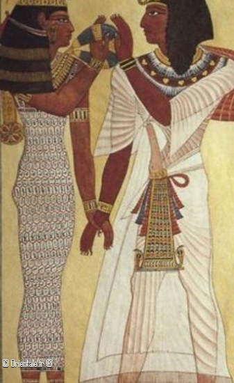 Egypte Antique - Couple - Femme robe en laine Egypte Antique - Couple - Femme robe en laine