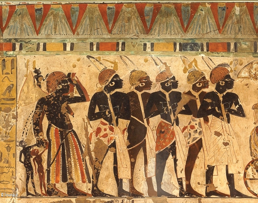 Des reprsentants nubiens du territoire de Kush, territoire conquis par l'Egypte
