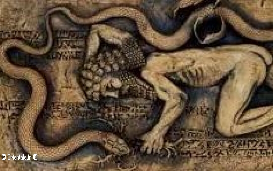 Gilgamesh endormi - Le serpent dévore son Herbe de Jouvence - du Jasmin Gilgamesh endormi - Le serpent dévore son Herbe de Jouvence - du Jasmin