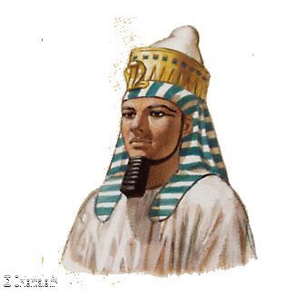 Pharaon égyptien avec des yeux maquillés au khôl