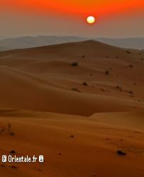 Coucher de soleil du Rub al Khali Coucher de soleil du Rub al Khali