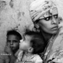 Mere algerienne et ses enfants