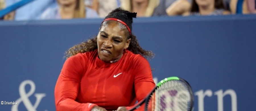 La tenniswoman Serena Williams en sueur