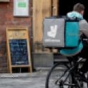 Livreur a velo de Deliveroo