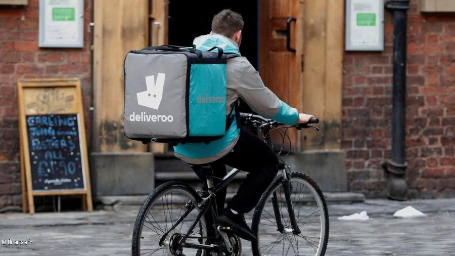Livreur a velo de Deliveroo