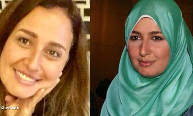 Hala Shiha sans voile puis avec le voile islamique