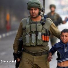 Enfant palestinien arret par l'arme d'Israel