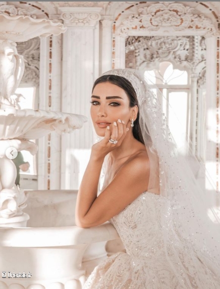 Mariage de Jessica Azar - En robe de mariée