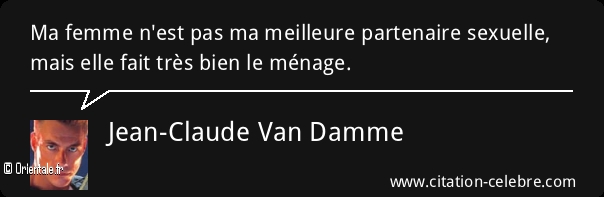 Vandame - Citation  propos de sa femme