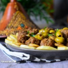 Tajine pommes de terre et boulettes de viande