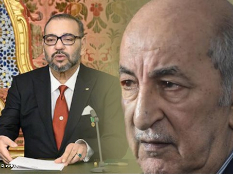 A gauche Mohammed VI et à droite Abdelmajid Tebboune A gauche Mohammed VI et à droite Abdelmajid Tebboune