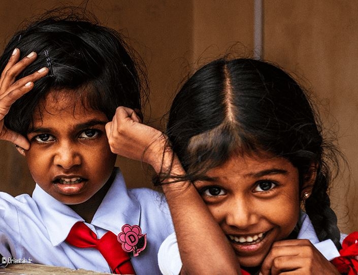 Petites filles sri-lankaises