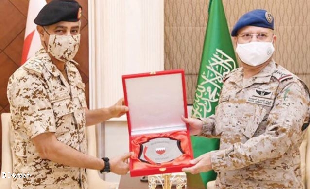 Chefs des forces armées du Bahrein, et d'Arabie saoudite
