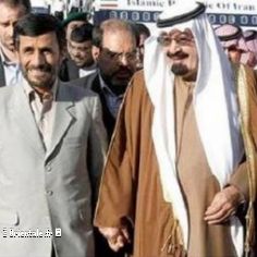 Ahmadenidjad en compagnie du roi d'Arabie saoudite