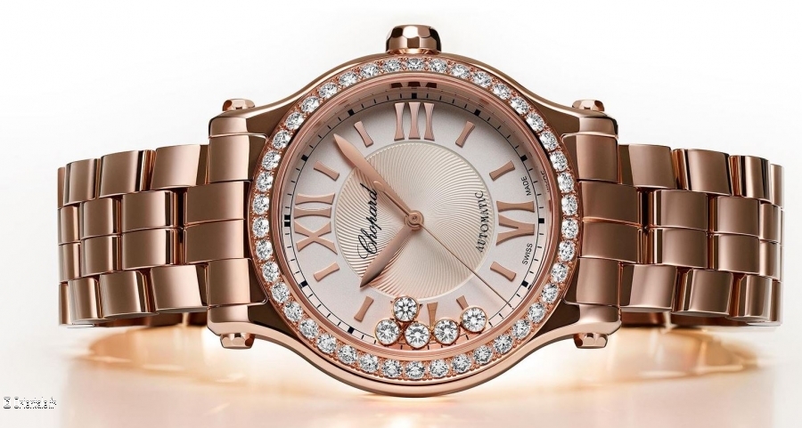 Montre Chopart en or et diamants purs