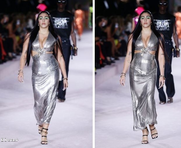 Lourdes Leon au dfil Versace lors de la Semaine de la Mode de Milan