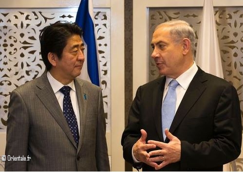 Shinzo Abe et son homologue Benjamin Netanyahu a Tel Aviv