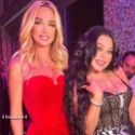 Haifa Wehbe avec Miss Russie 2003 Victoria Lopyreva la blonde ambassadrice du Mondial