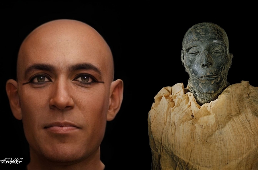 Reconstitution du faciès de Seti Ier et momie de Seti 1 Reconstitution du faciès de Seti Ier et momie de Seti 1