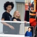 Madonna  gauche  la maison avec son nouveau jeune compagnon et  droite sur scne avec son danseur de fianc