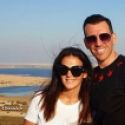 Donia Samir Ghanem en voyage avec son mari