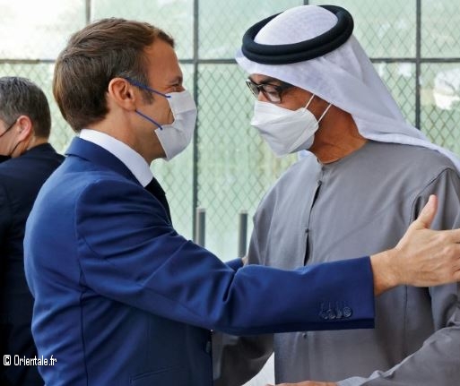 Emmanuel Macron, président de la France et Ben Zayed, prince émirien Emmanuel Macron, président de la France et Ben Zayed, prince émirien