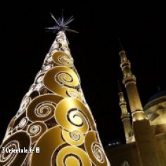 Noel  Zahl, glise et sapin de Noel