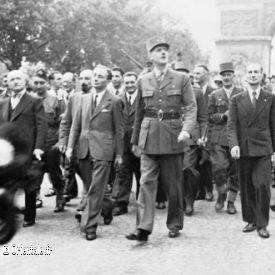 La lib�ration de Paris 25 ao�t 1944, avec Charles de Gaulle