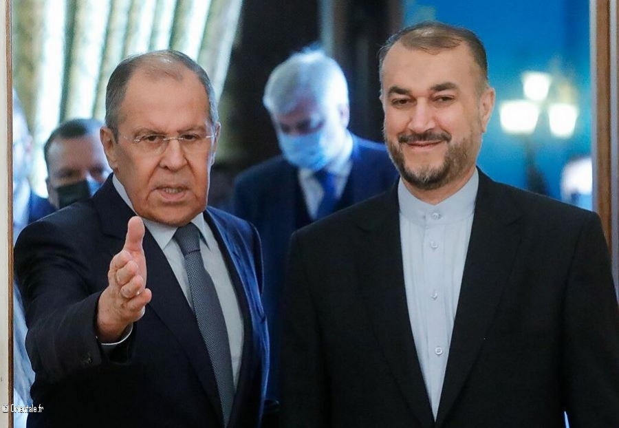 Hossein Amir Abdollahian et Sergueil Lavrov Hossein Amir Abdollahian et Sergueil Lavrov