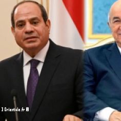 Président Al Sissi, à g. et Président Tebboune à d.